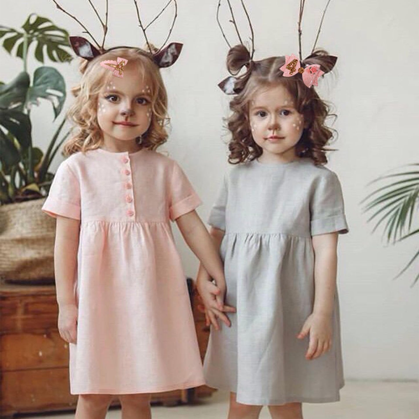 Jissoo Pink Bow Hair Clip - 4Th Birthday Party Decorations For Girls, Sparkling Hair Accessories, 2 Pieces, Size 5*9.5Cm/3.5Cm*6