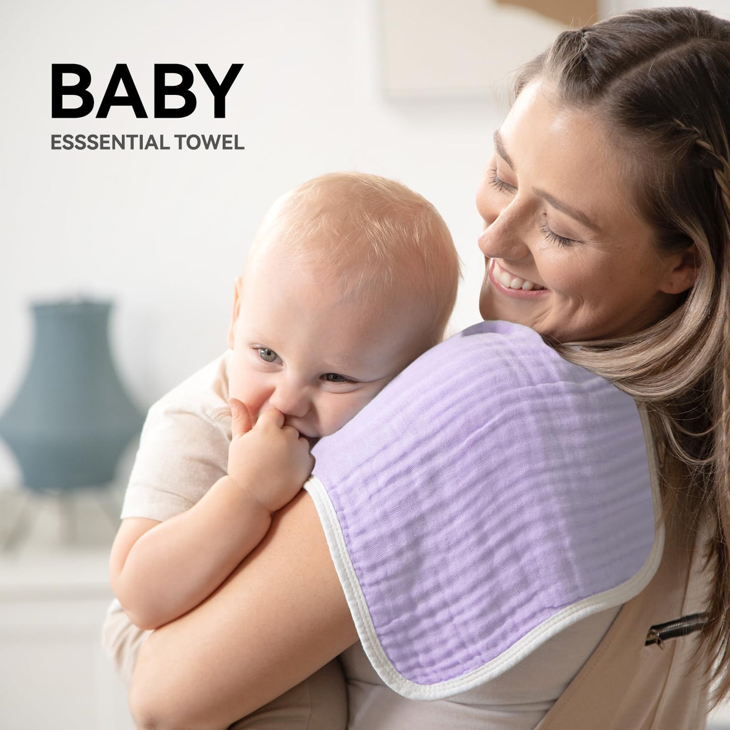 Synrroe Burp Cloths Large, Muslin Burp Cloths For Baby Girls, Pack Of 10 Extra Absorbent And Soft Muslin Bibs, 6 Layers 20 By 10