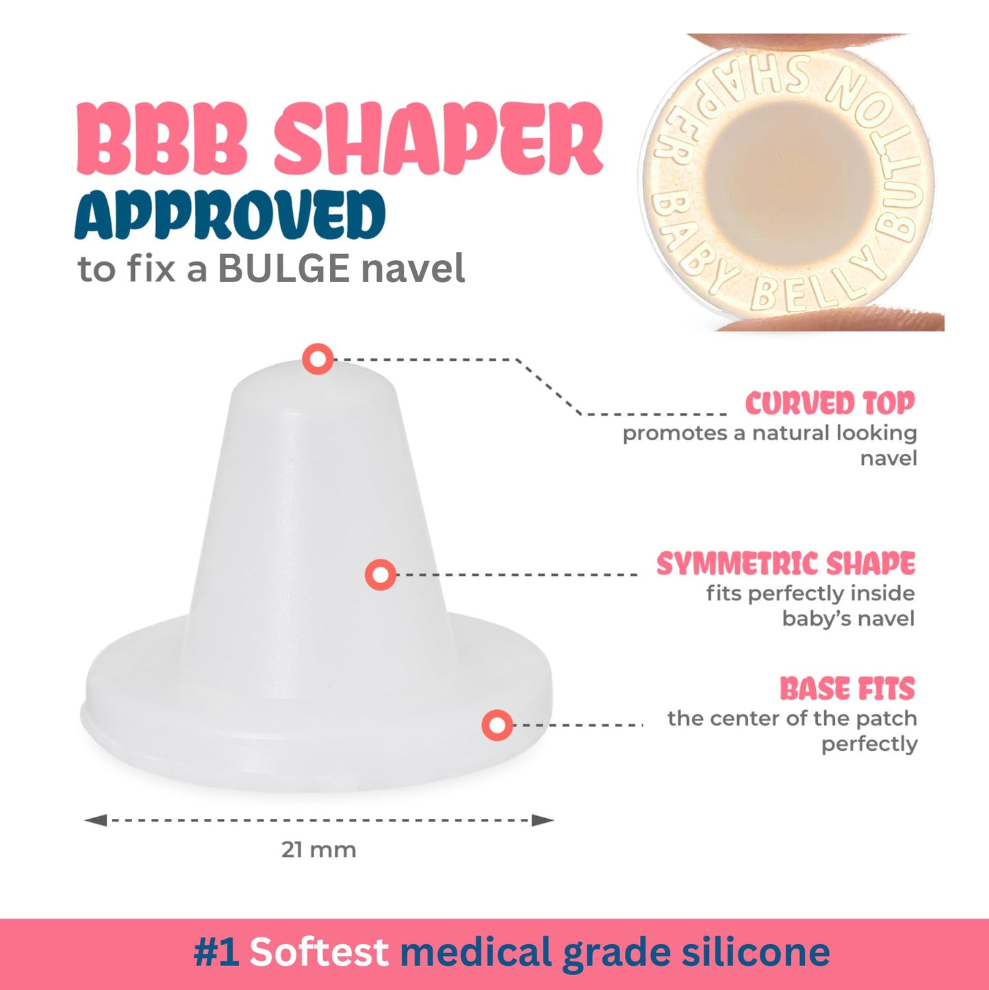 Baby Belly Button Shaper Plug - Baby Belly Band - Hernia Belt - Baby Belly Button Band - Umbilical Hernia Belt Baby - Baby Stoma