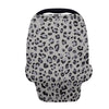 Biyejit Gray Leopard Nursing Cover for Newborn Breastfeeding Multi Use Infant Stroller Canopy Unisex Baby Car Seat Cover High Ch