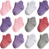 Aroveea Non Slip Grip Ankle Baby Socks For Toddler Boys And Girls Kids Socks 12 Pack,Infant Cute Cotton Baby Socks