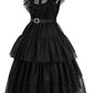 Gz-Laopaitou Black Wednesday Costume Girls Dress For Kids Wednesday Family Costumes Halloween Cosplay Party Dress 4-5Y