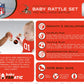 Baby Fanatic Wood Rattle 2 Pack - NFL Cleveland Browns - Officially Licensed Baby Toy Set