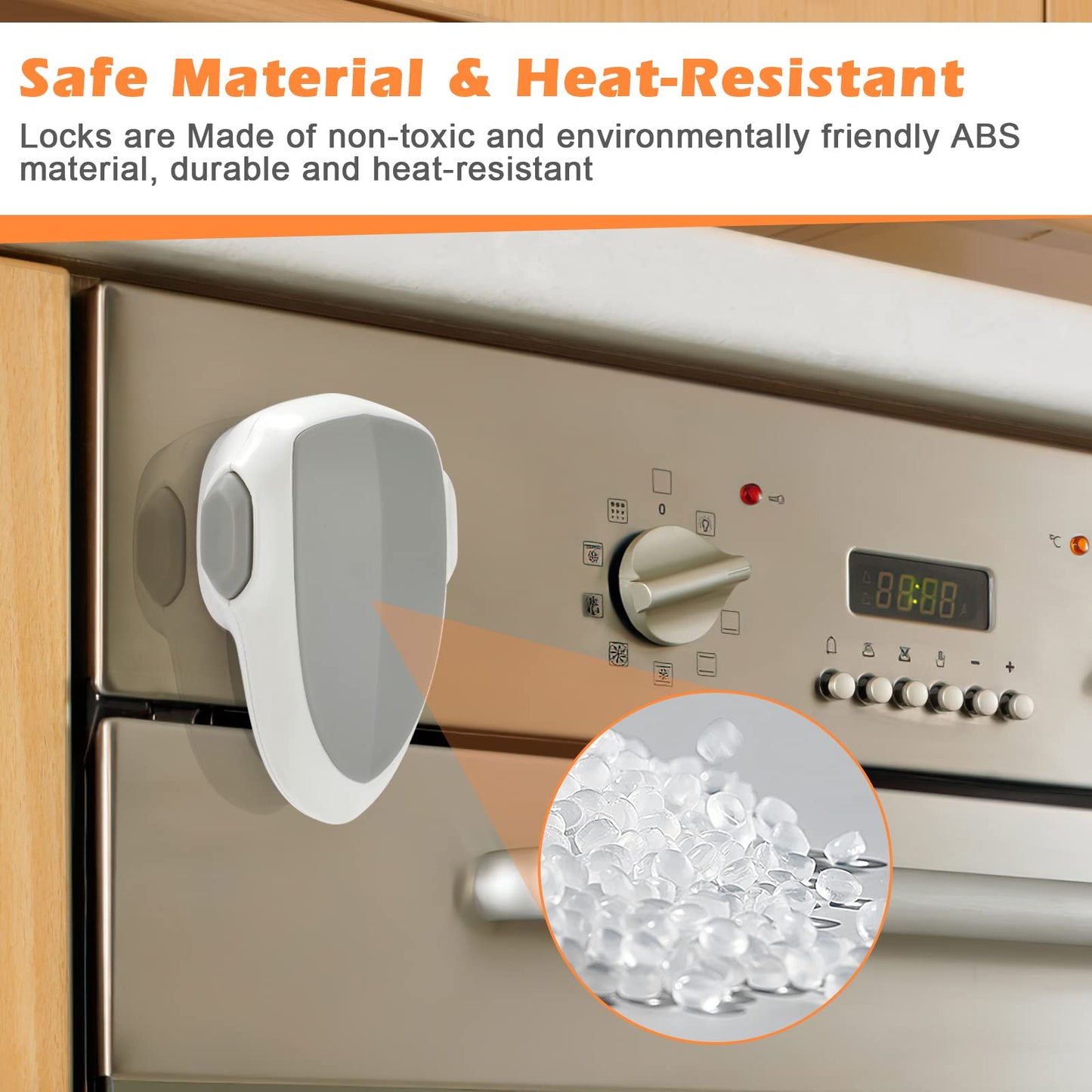 Gcrq 2 Pcs Oven Door Lock Child Safety, Oven Baby Proof Childproof Oven Front Lock Easy To Install And Use Heat-Resistant And Du