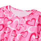 Vieille Toddler Girls Valentines Day Outfits 3T Love Heart Print Long Sleeve Tutu Dress 4T Kids Pink Skirts Clothes