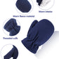 3 Pairs Baby And Toddler Winter Mittens Newborn Infant Fleece Warm Mittens Snow Gloves For Baby Boy And Girl (Black, Grey, Navy