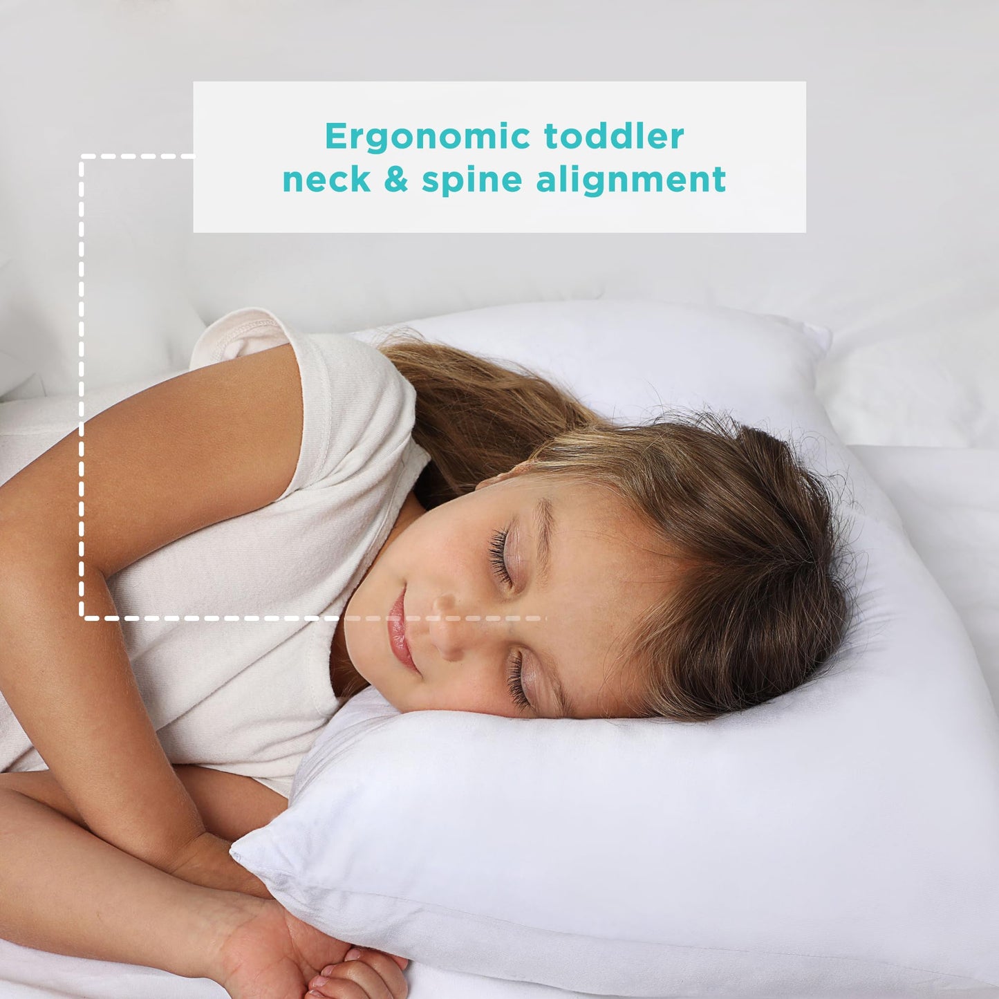 Littlehippo Toddler Pillow (13X18) With Bamboo Viscose Pillowcase - Hypoallergenic Toddler Pillow For Sleeping, Kids Pillow, Tra