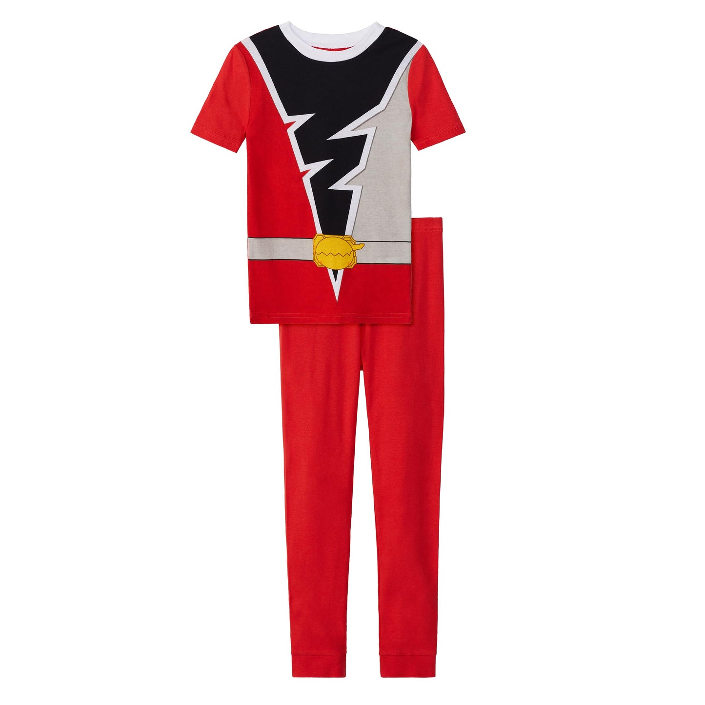 Power Rangers Little/Big Boy'S Costume 4 Piece Cotton Pajama Set (As1, Numeric, Numeric_4, Regular, Red And Blue Dino Fury Range