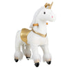 REWISS Ride On Horse Natural Mechanical Kids Real Walking Horse Small Unicorn Horse Toddlers Plush Pony Riding Horse for Age 3-6