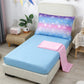 Urbonur 4 Piece Toddler Bedding Set Rainbow Colorful Mermaid Toddler Bedding Set For Girls Bed, Include Comforter, Fitted Sheet,
