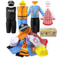Jeowoqao Boy'S Dress Up Costumes Set, Role Play Set 11-Pcs Trunk Pirate, Chef, Construction Worker, Policeman Costume Fit Kids G