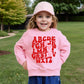 Geoyune Toddler Girl Valentine Sweatshirt Kids Abc I Love U Valentine'S Day Shirt Baby Girls Heart Print Clothes Long Sleeve Pul