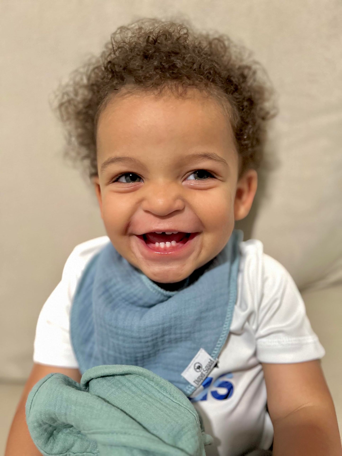 Diapersquad'S 10-Pack Baby Bibs For Drooling And Teething, Bibs For Boys, Baby Girl - Solid Cotton Baby Drool Bibs (Muted - 100%
