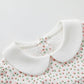 Pureborn Baby Girls Bodysuit Peter Pan Collar Bubble Romper Long Sleeve One-Piece Cotton Outfit Pink Flower 3-6 Months