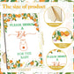 Panitay 100 Pcs Diy Baby Bibs Decorating Kit 50 White Bibs 25 Stencils 24 Fabric Markers 1 Baby Shower Game Sign(Orange)