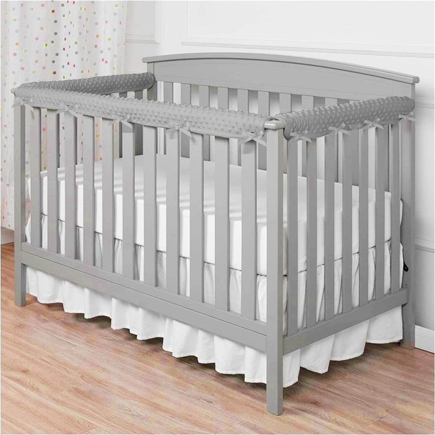 CLYCSRC 4 Pc Mesh Fabric Bed Rail Covers (4pc-Pink)
