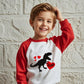 Xfsjgna Valentines Sweatshirts 4T Boys Girls Valentine'S Day Dinosaur Heart Graphic Shirt Toddler Kids Long Sleeve Tops Red