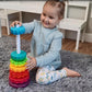 LUCKFUTURE Educational Spinning Stacking Toys, Rainbow Stacking Rings Baby Toy, Toddlers Toys Montessori Sensory Learning Toy fo