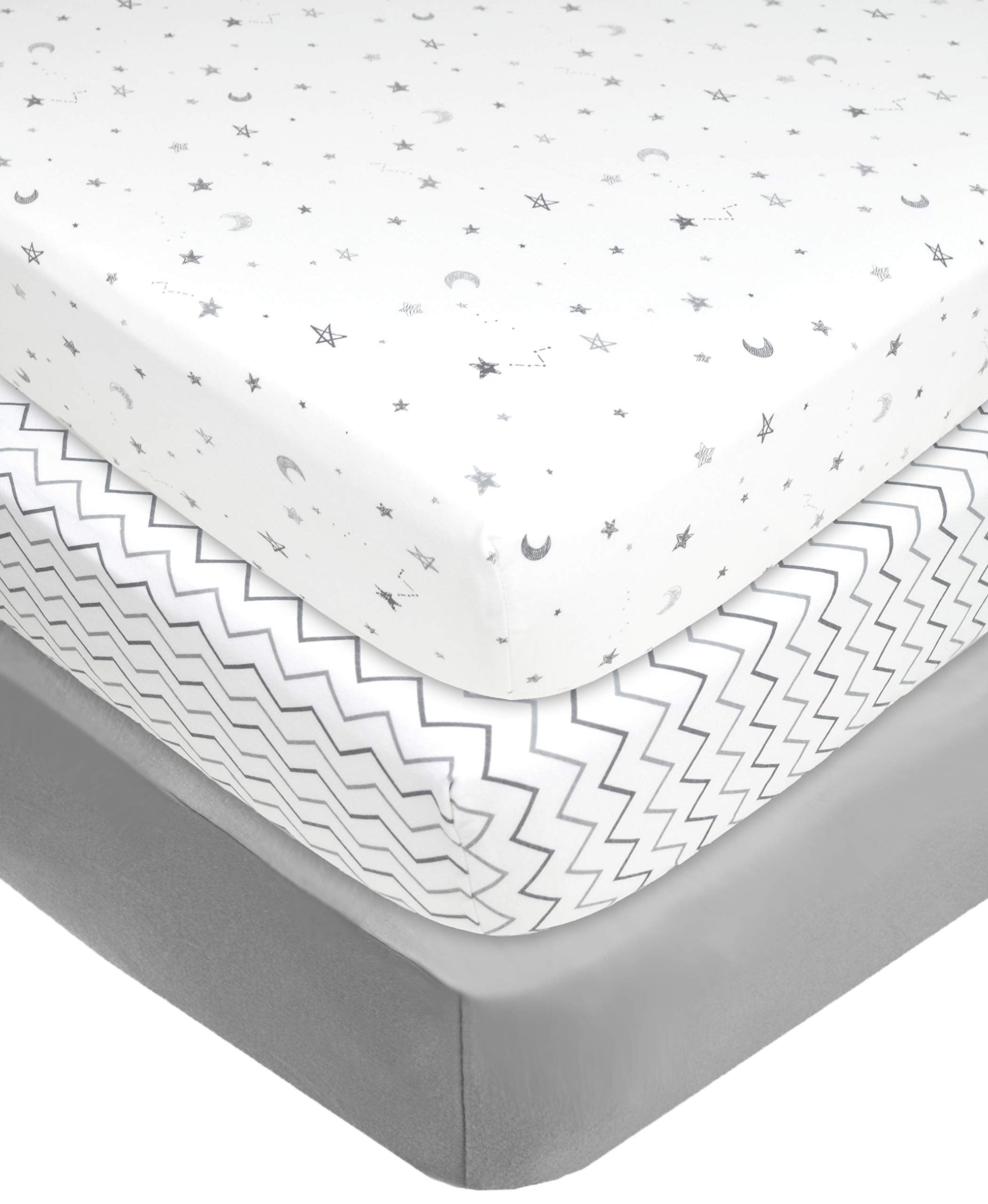 American Baby Company 3 Pack Fitted Pack N Play Playard Sheet 27 x 39, Soft Breathable Neutral 100% Cotton Jersey Pack and Play 