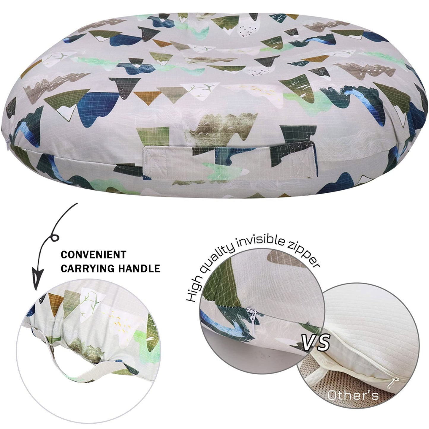 Tanofar Mountains Newborn Lounger Pillow Cover, Lounger Cover For Boys Girls, Snugly Fit Infant Lounger For Baby, Infant Removab