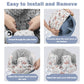 Caruili Minky Seat Cover For Bumbo, Ultra Soft Comfortable, Removable Baby Floor Seat For Boys & Girls, Gray Animal