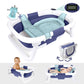 Bebeleh Collapsible Baby Bathtub With Thermometer - Bathtub + Baby Tub Sling + Newborn Sling - Baby Bathtub Newborn To Toddler 0