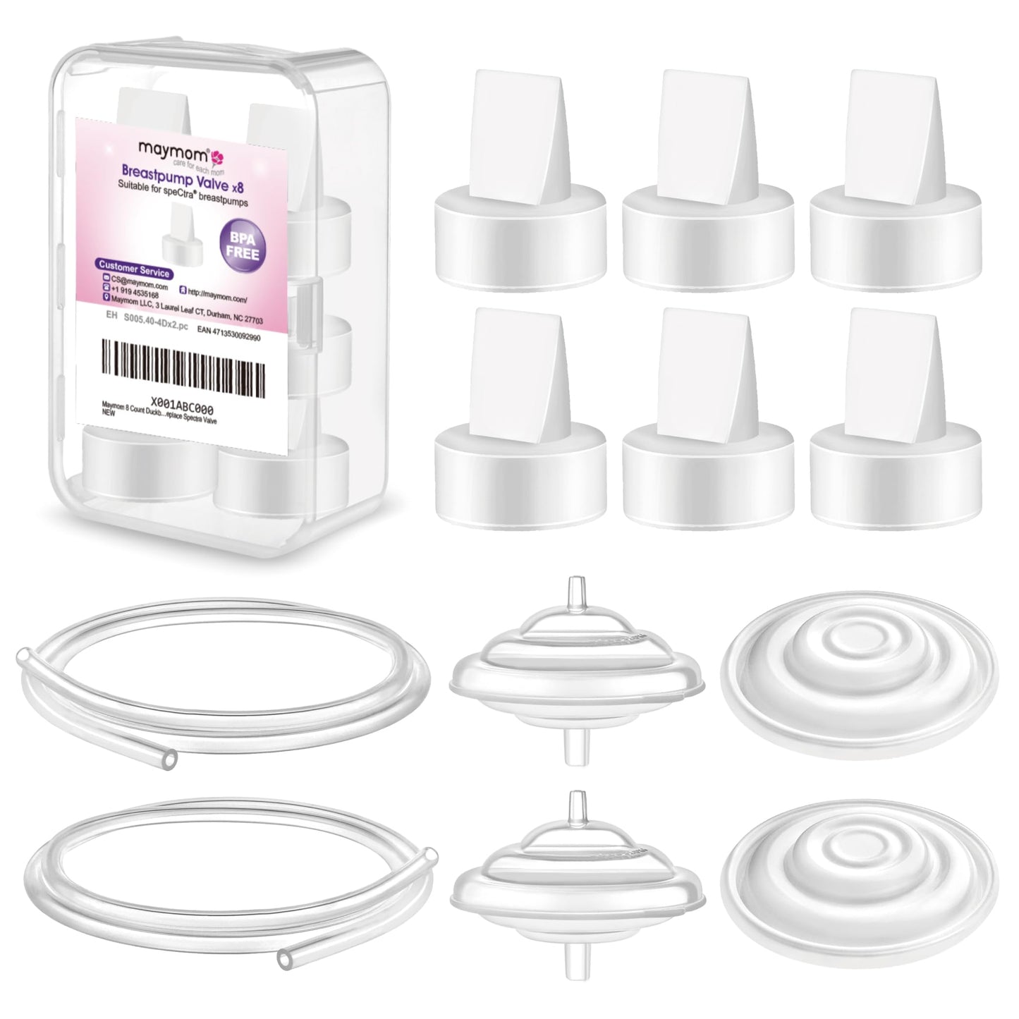 Maymom Pump Parts Compatible With Spectra S1 S2 9 Plus Breastpump Replace Backflow Protector Membrane Duckbill Valve Tube Not Or