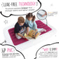 The Shrunks Pink Toddler Travel Bed | Inflatable Kids Air Mattress with Safety Bumpers & Electric Pump | Portable Blow-Up Bed fo