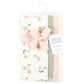 Hudson Baby Unisex Baby Cotton Flannel Burp Cloths, Pink Dainty Floral 4 Pack, One Size