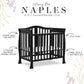 Dream On Me Addison 4-In-1 Convertible Mini Crib In Black, Greenguard Gold Certified, Non-Toxic Finishes, Built Of New Zealand P