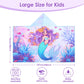 Decalsweet Kids Cotton Hooded Bath Towels Beach Towel For Toddlers 3-10 Years Girls Boys Soft Swim Pool Wrap Absorbent Extra Lar