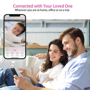 Ibaby M8 2K Smart Baby Monitor, 355 Pan 110 Tilt And 2-Way Talk, Video Baby Monitor With Crying And Motion Alerts, Moonlight Pro