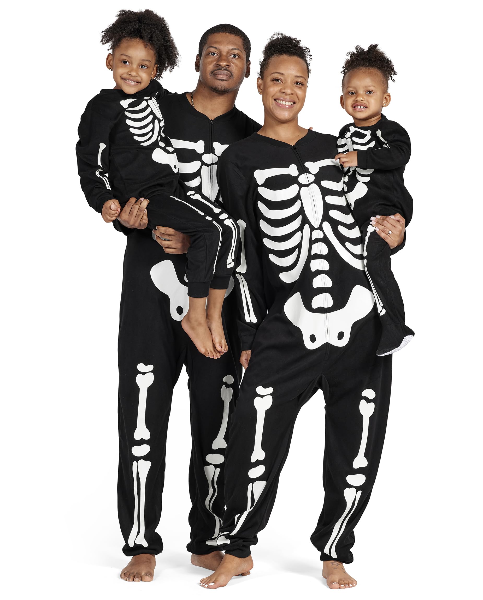 The Children'S Place Baby Boys Glow Skeleton Fleece One Piece Pajamas And Toddler Sleepers, Black, 12-18 Months Us