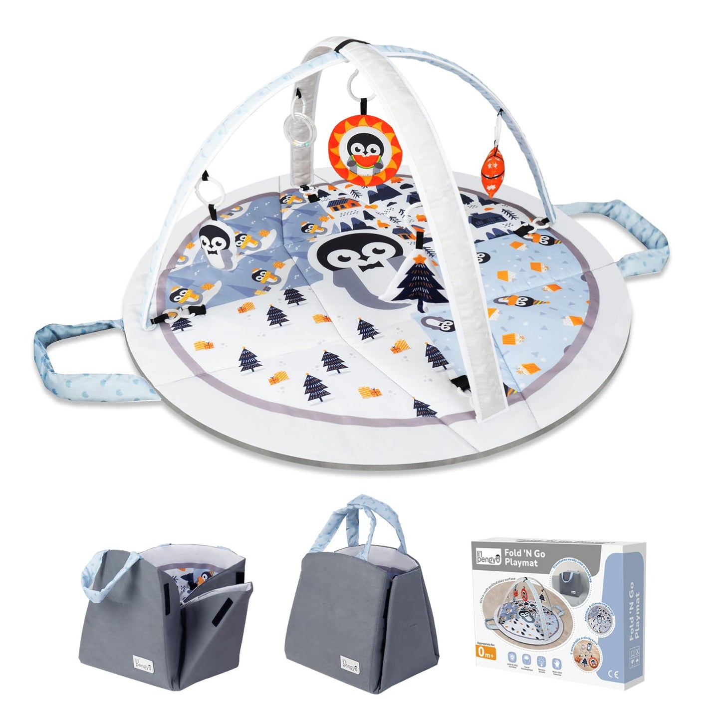 Baby Play Mat Tummy Time Mat With Exclusive Foldable Design, Stage-Based Skill Development Activity Gym Mat, Machine Washable Pl