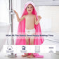 Michley Animal Face Hooded Baby Towel Cotton Bathrobe For Boys Girls 0-6 Year Pink