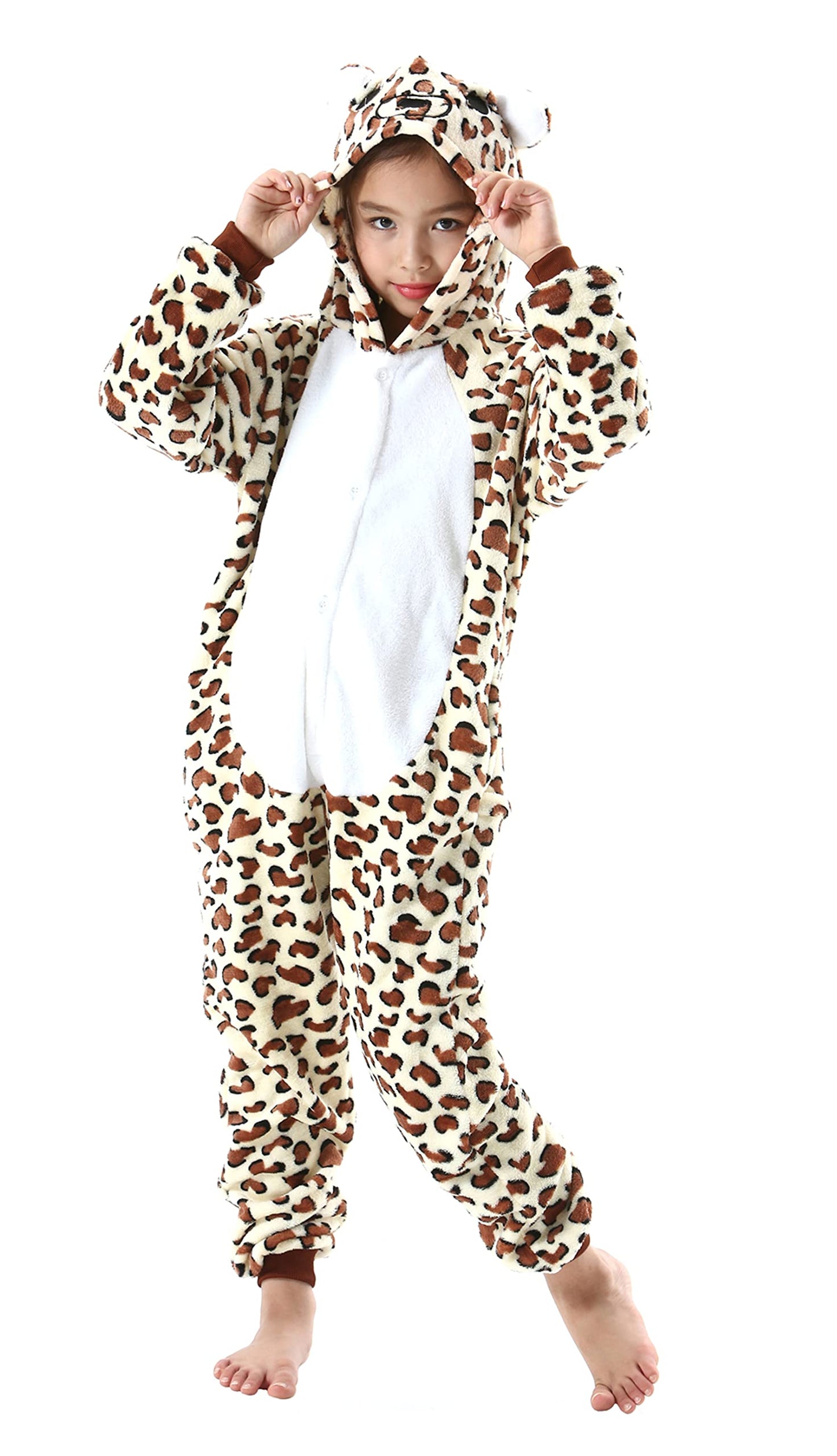 Atoz Onesie For Kids, Animal Pajamas Halloween Cosplay Costume For Girls Boys, Bear 4-5T