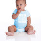 Made In Vachina - Funny Cute Infant Creeper Short Sleeve Bodysuits Infant Funny Baby Romper(Light Blue, 12 Months)