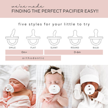 Ryan & Rose Cutie Pat Silicone Pacifier Teether (Starter Kit, Neutral)
