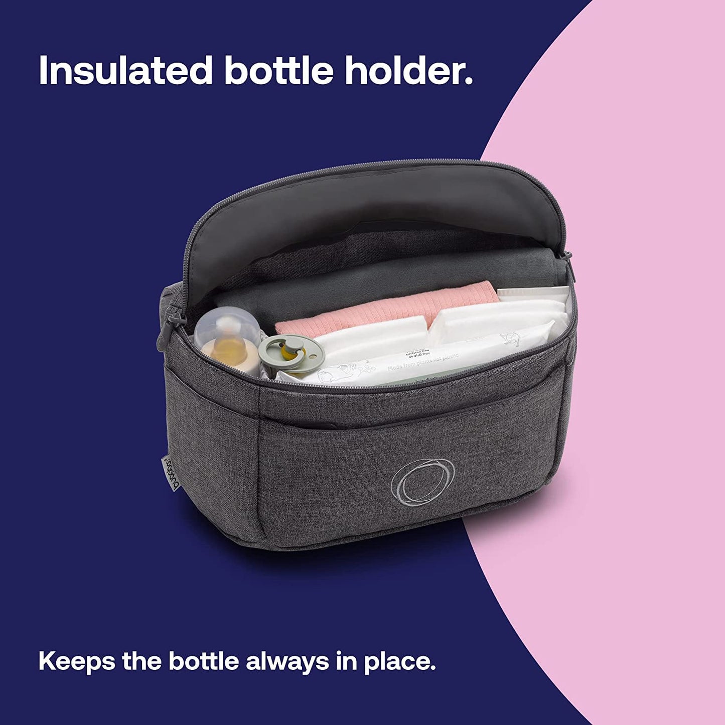 Bugaboo Organizer - Compact Size Multipocket Diaper Bag - Universal Compatible With Any Stroller - Attaches To The Handlebar - M