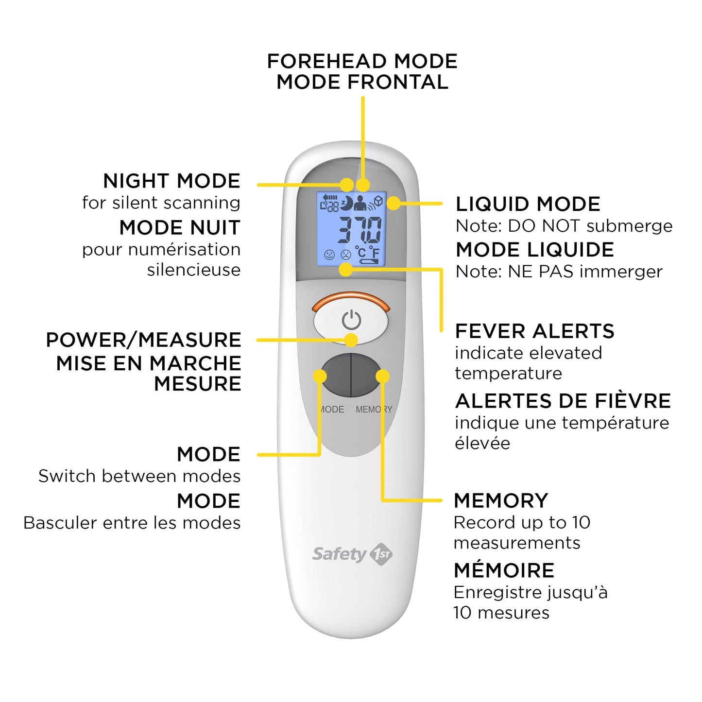 Safety 1St Simple Scan Forehead Thermometer, Grey