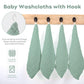 Yoofoss Muslin Baby Washcloths 100% Cotton Face Towels 10 Pack Wash Cloths For Baby 12X12In Soft And Absorbent Baby Wipes (Dark