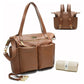 Miss Fong Diaper Bag Tote Leather Diaper Bag Backpack Large Tote Bag,Baby Diaper Bag For Women,Diaper Bag Purse With 11 Diaper B