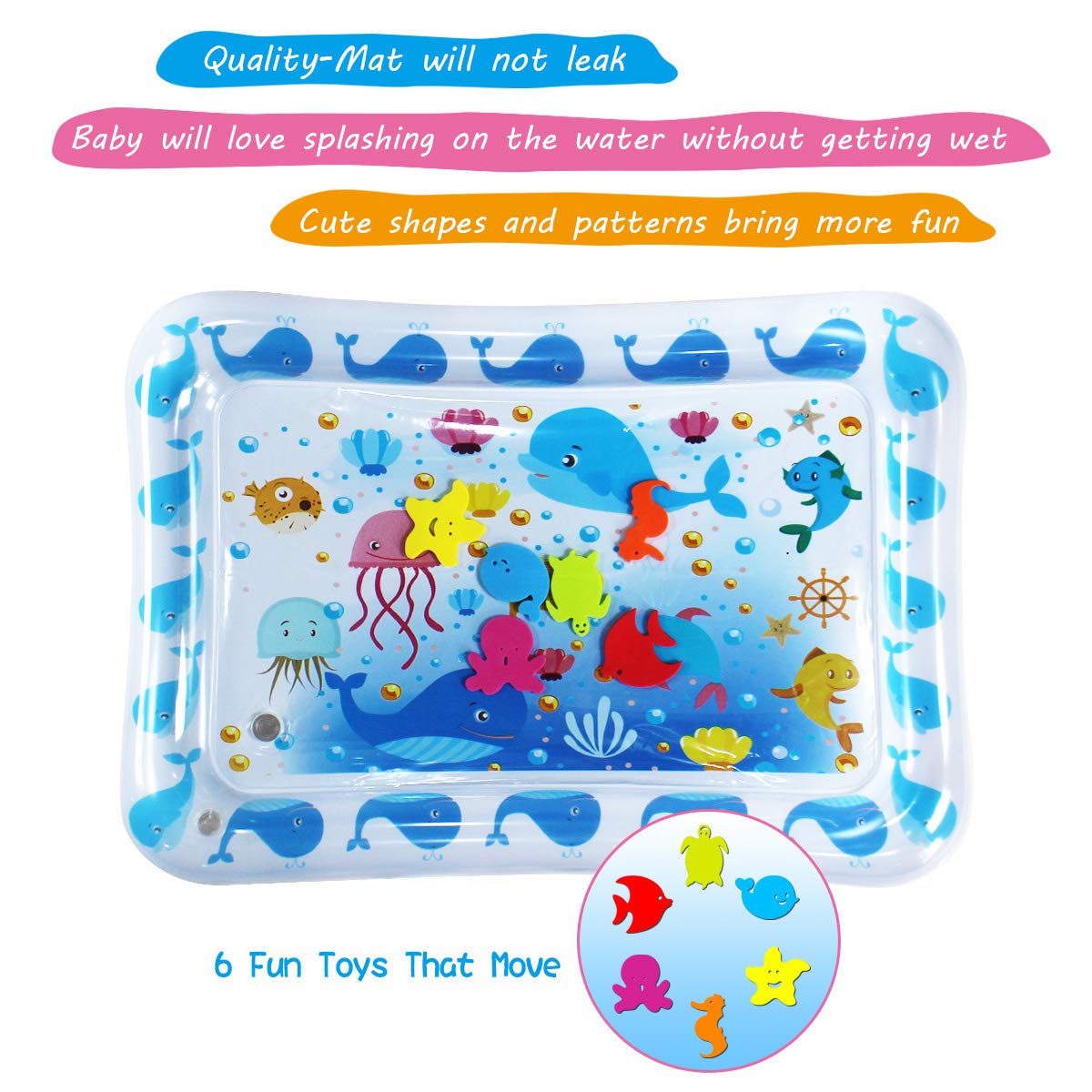 Zhuynxir Infant Toys, Tummy Time Toys, Tummy Time Mats For Infants, Inflatable Play Mat Water Mat Inflatable Toys, Fun Early Dev