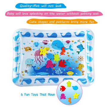 Zhuynxir Infant Toys, Tummy Time Toys, Tummy Time Mats For Infants, Inflatable Play Mat Water Mat Inflatable Toys, Fun Early Dev