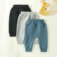 Yoawdats Baby Boys' 3-Pack Pull-On Jogger Pants Knit Pants Classic Fit Elastic Waist Kids Toddler Pants Multipacks Long Pants, B