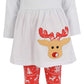 Unique Baby Girls 3 Piece Christmas Reindeer Legging Set (5T) White