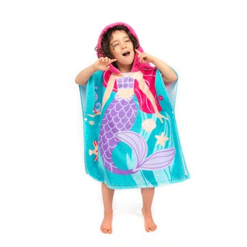 Toddler Hooded Beach Towel Coverup Cape Kids 100% Cotton Soft Quick Dry Absorbent Use For Swim Pool Bath Poncho Towels For 2 To