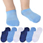 Jormatt 6 Pairs Toddler Little Girls Boys No Show Socks Thin Cotton Soft Anti Slip Low Cut Socks Breathable With Grips, Xs