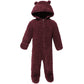 Hudson Baby Unisex Baby Fleece Sleep And Play, Burgundy, 18-24 Months