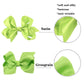 3 Inch Satin Bow For Little Girls - 2 Pcs (Neon Green)